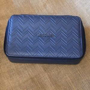 Missoni Navy Travel Amenity/Makeup Bag